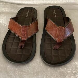 Kenneth Cole Brown Leather Men Sandals